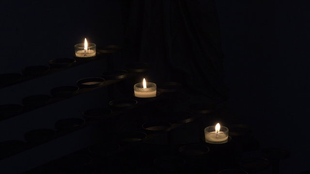 Ettal Abbey Benedictine Monastery prayer candles 4K 007