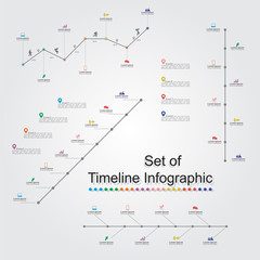 Set of infographics design templates. Vector illustration.