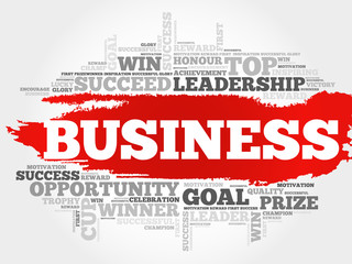 Business word cloud, business concept
