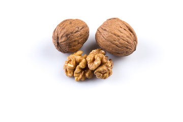 Dried walnut close up