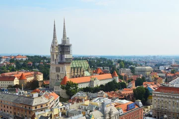 Deurstickers Kathedraal van Zagreb © diegobib