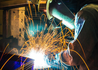 Working welder