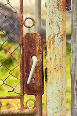 Old rusted gate detail