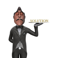 First Class Business Solution Illustration