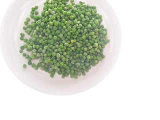 thawing frozen peas