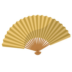 Golden folding fan