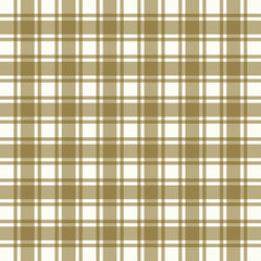 Illustration of classic brown plaid tablecloth and white