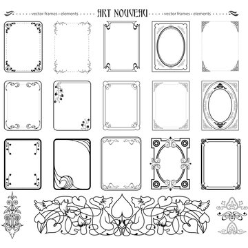 Set of frames and elements