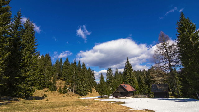 Time lapse in early spring in Pokljuka