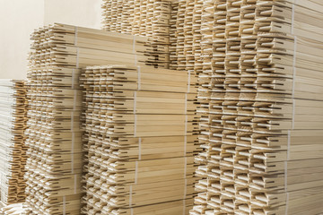 Industry production wrap stretcher bar frames with low riser iso