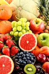 Foto auf Acrylglas Früchte Komposition mit verschiedenen Früchten