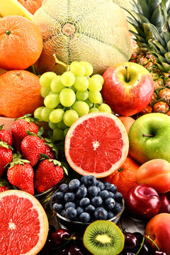 Fototapeta Composition with assorted fruits