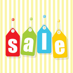 Mobile prix SALE poster labels with white letters