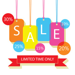 Mobile prix SALE poster labels with white letters