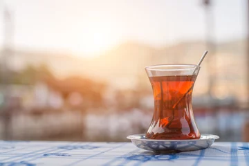 Crédence de cuisine en verre imprimé Theé Tea
