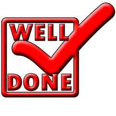Well Done sign logo
