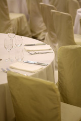 Table in a restaurant