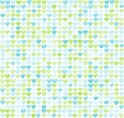 Seamless pattern of hearts. Little hearts are a nice gentle colors. Can be used for gift wrapping paper, the background of Valentine's day, birthday, mother's day and so on.