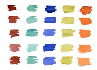 Shaded brush rectangular pieces of different colors
