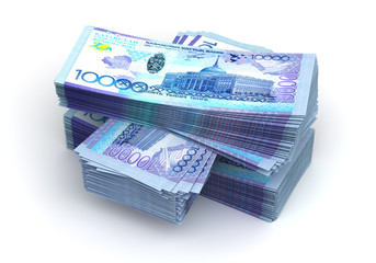 Stack of Kazakh Tenge