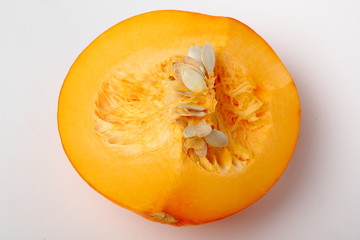 Pumpkin / Fresh pumpkin cut into slices.