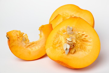 Pumpkin / Fresh pumpkin cut into slices.