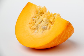 Pumpkin / Fresh pumpkin cut into slices.