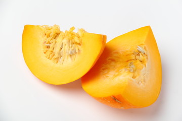 Pumpkin / Fresh pumpkin cut into slices.