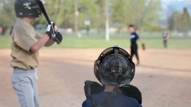 Baseball Little League hit run rural town HD 0071