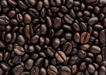 background of brown coffee beans