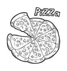 Italian pizza doodle