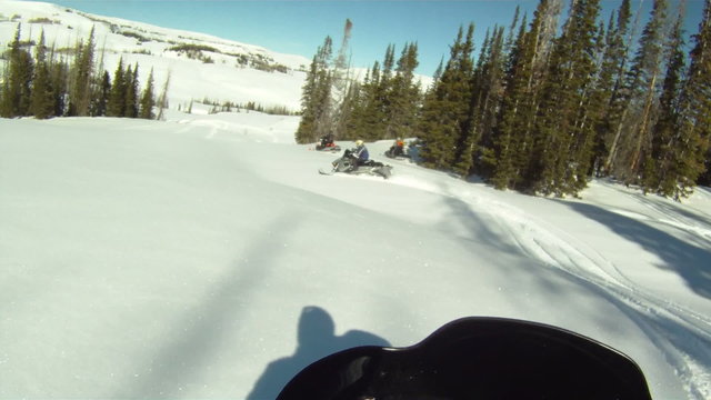 Snowmobile out of forest HD GP 10