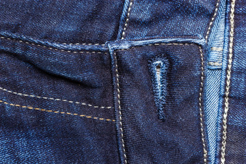 closeup detail of blue denim