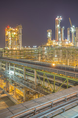 Fototapeta na wymiar Twilight scene of petroleum and refinery plant