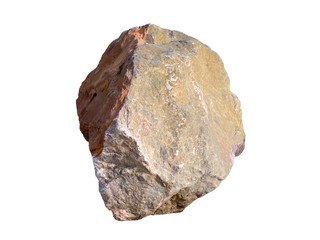 big granite rock stone isolated on white