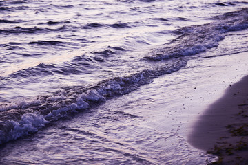Sunset on the summer beach