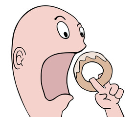funny eating illustration