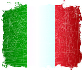 Italian Grunge Flag