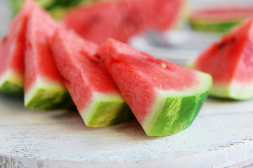 Sliced watermelon closeup