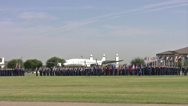 USAF Parade field pan left HD
