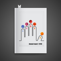 Cover Annual Report,2016. Modern Vector abstract brochure,report
