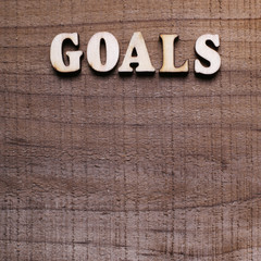 Fototapeta premium Goals Wooden Background