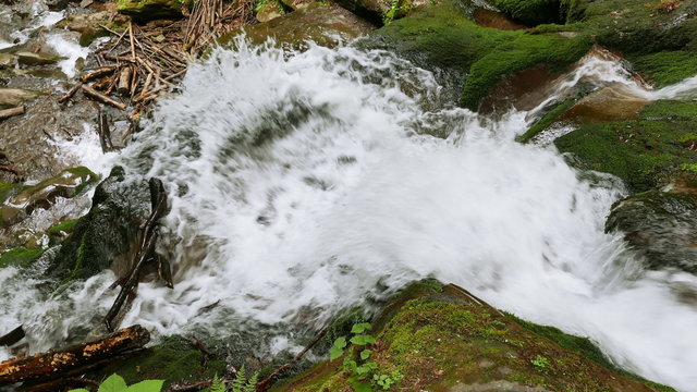 
Waterfall in mountain wood. 50 percent slow speed. 4K 3840x2160
