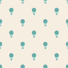 Seamless Background with hot air balloons retro.