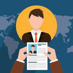 Find person and job interview