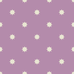 Seamless geometric pattern of circles with rays.