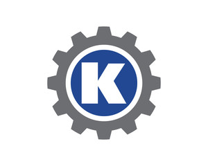 K Letter Gear Logo