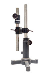 vintage metal stand in scientific use