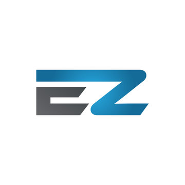 EZ company linked letter logo blue