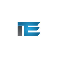 IE company linked letter logo blue